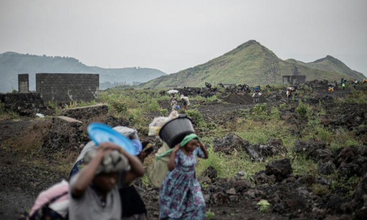 Families sent home to ruins of east DR Congo conflict