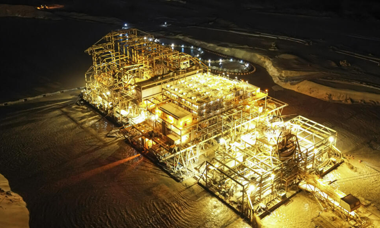 Giant mine machine swallowing up Senegal's fertile coast