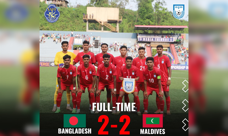Bangladesh play 2-2 with Maldives 