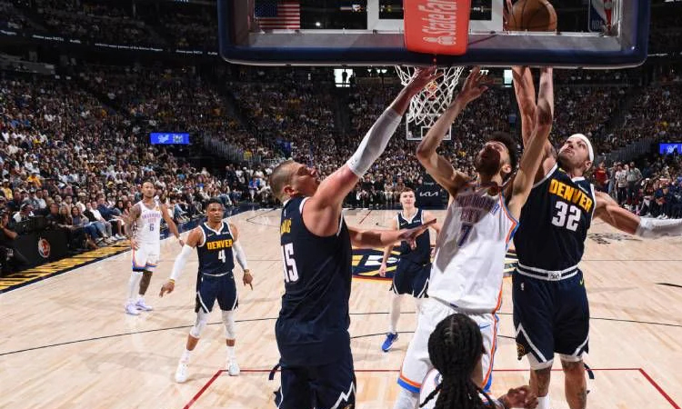 Thunder edge Nuggets to level NBA playoff series