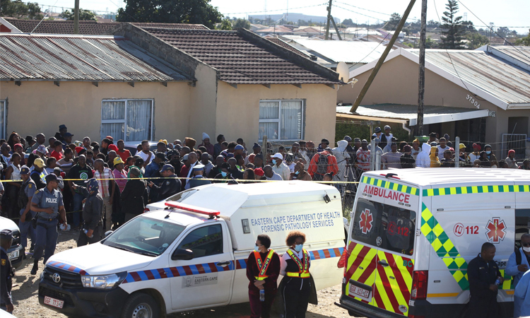 Police hunt gunmen after 8 killed in South African bar