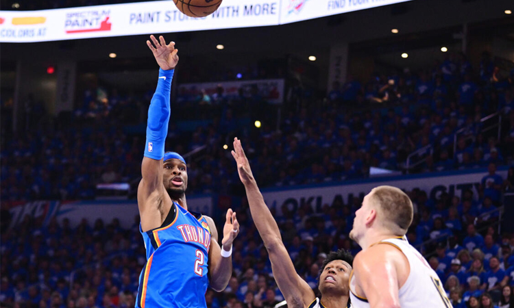 Thunder storm past Nuggets to set up Wolves clash