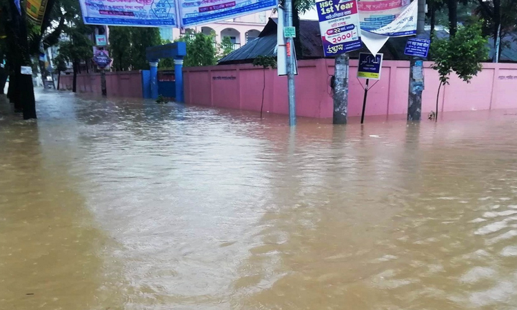 River water in Sylhet nears danger mark, low-lying areas flooded 