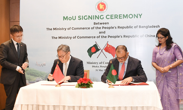 Bangladesh, China sign two MoUs to boost bilateral trade 