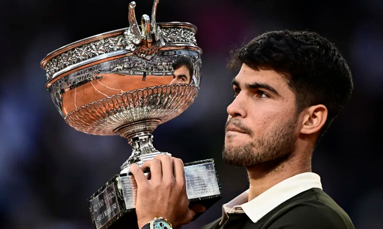 Alcaraz stuns Sinner in all-time great French Open final