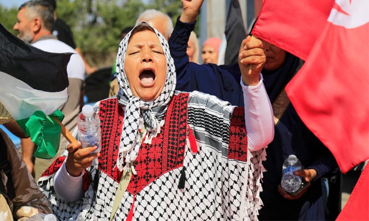 Activists marching to Gaza say were stopped in Libya, Egypt