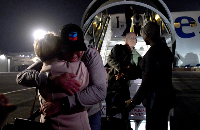 Two South Africans jailed in Eq. Guinea return home after pardon