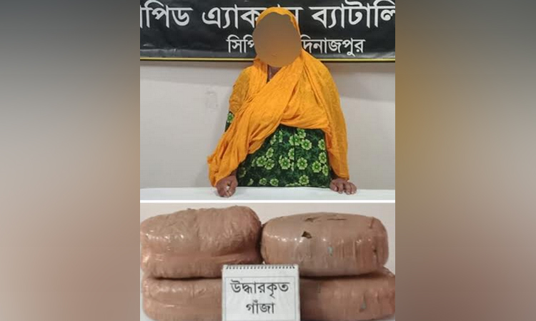 Woman held with 16-kg ganja in Dinajpur
