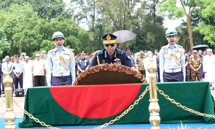 Funeral parade of valiant FF Azad held