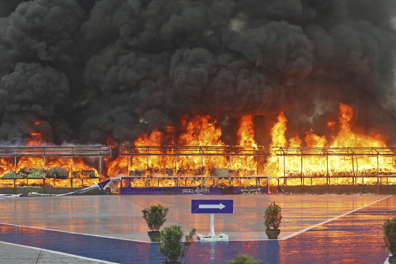 Myanmar torches $300m of drugs in declining annual haul