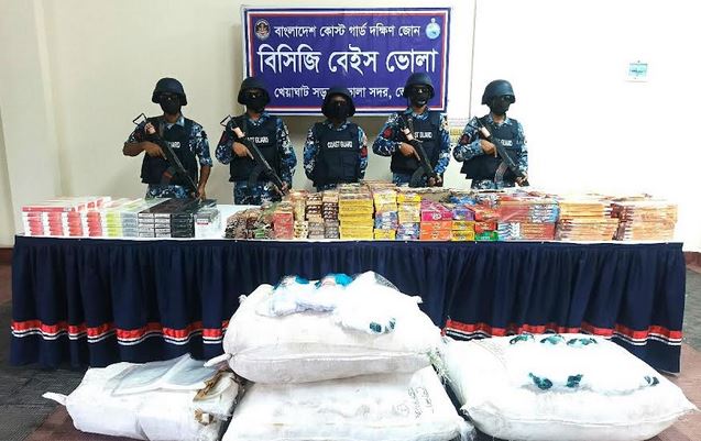 Coast Guard seizes illegal goods worth Tk 7cr in Bhola
