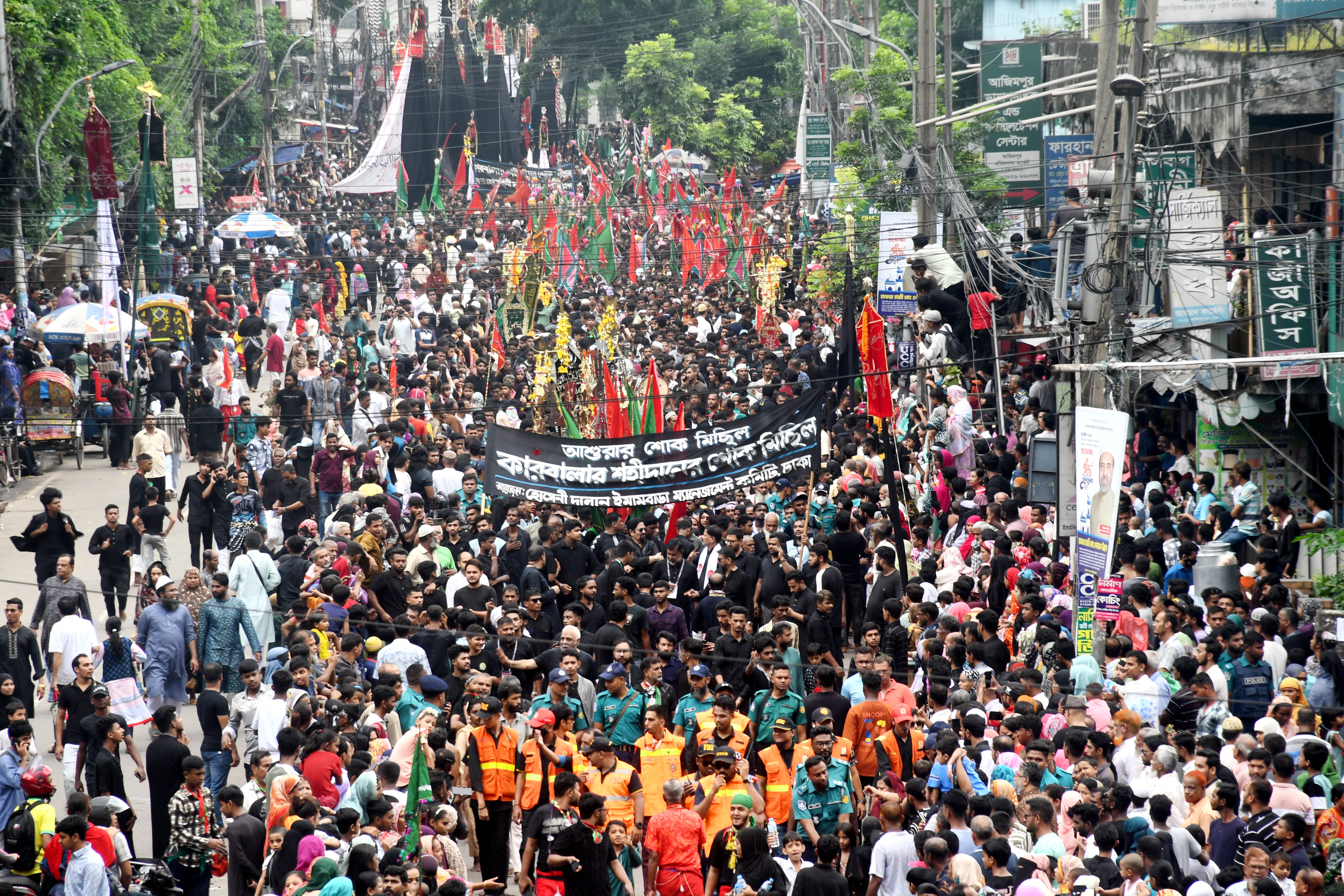 Tazia procession underway on holy Ashura in Dhaka 