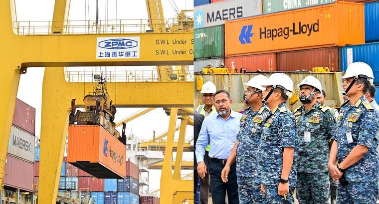 Navy Chief visits New Mooring Container Terminal at Ctg port