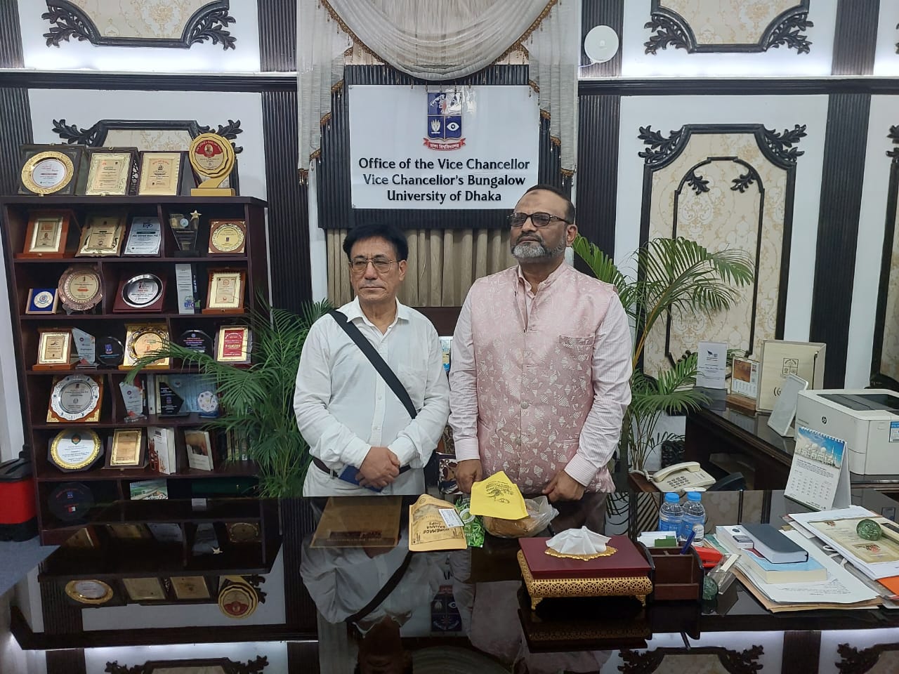 Indian NEHU Prof Naga meets DU VC