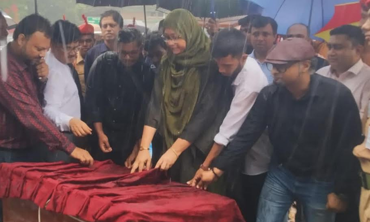 Construction works of 'July Shaheed Smritistambh' inaugurated in Meherpur