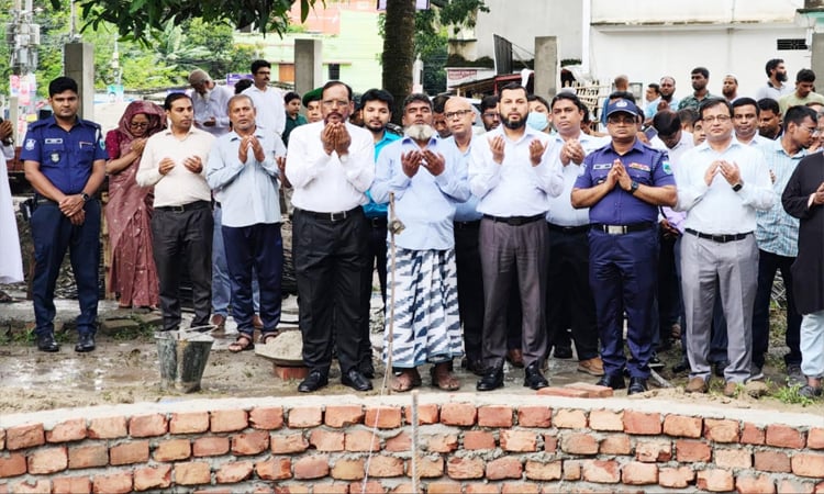 Construction of 'July Shaheed Smritistambha' inaugurated in C'nawabganj