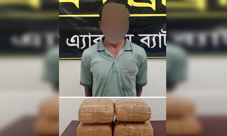 One held with 20-kg cannabis from Nilphamari