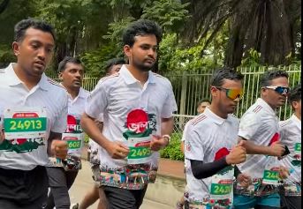 Asif Mahmud joins symbolic marathon on Dhaka’s streets