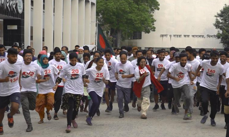 Symbolic mini marathon held in Bhola