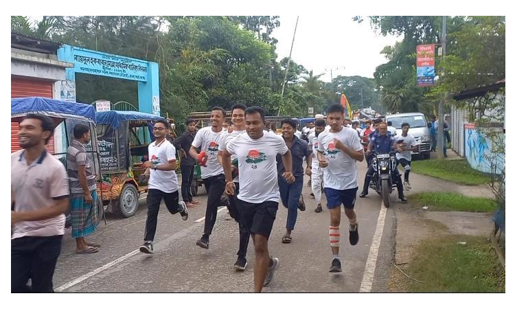 Symbolic mini marathon held in Bhola