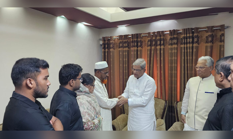 BNP delegation conveys sympathy of Khaleda, Tarique to jet crash victim Flt Lt Towkir's family