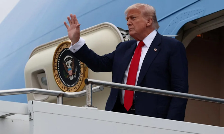 Trump lands in Scotland for five-day visit: AFP