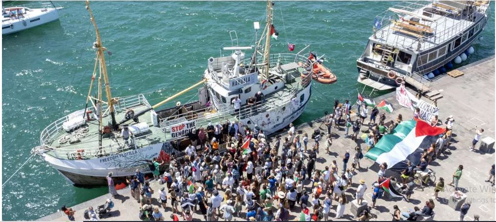 Activist boat Handala seized off Gaza brought to Israel
