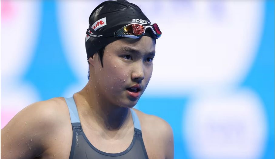 Rivals laud 'phenomenally talented' 12-year-old swim sensation