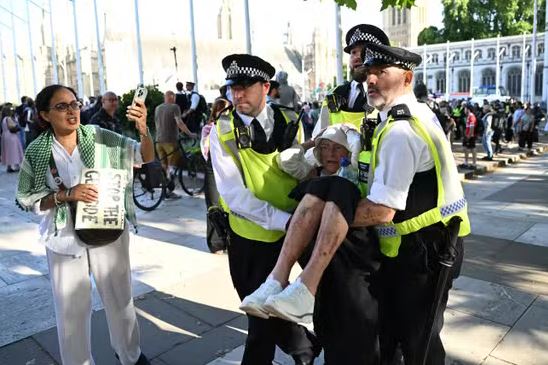 UK police arrested 522 who backed banned pro-Palestine group