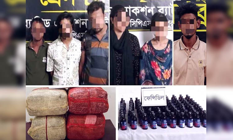 6 held with ganja, phensedyl in Lalmonirhat, Rangpur