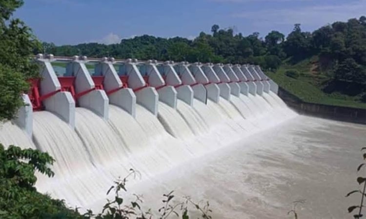 Kaptai Dam's 16 water gates reopened