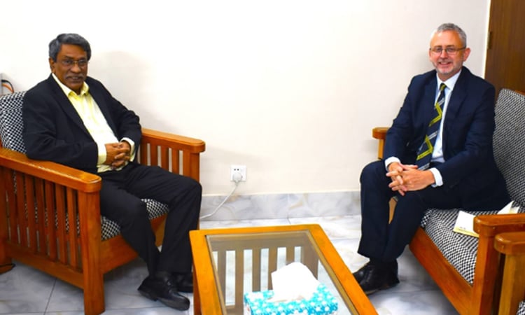 EU Ambassador Miller meets Prof Ali Riaz 