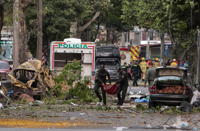 Two guerrillas accused of murder in Colombia truck bomb attack