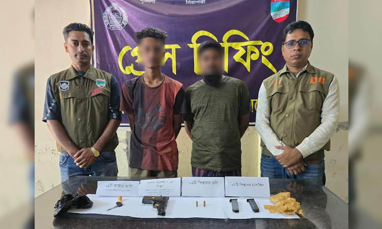 Two held with firearm, bullets in Jashore