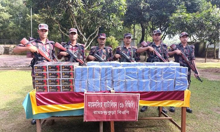BGB seizes Indian goods worth Tk 51 lakh in Sherpur