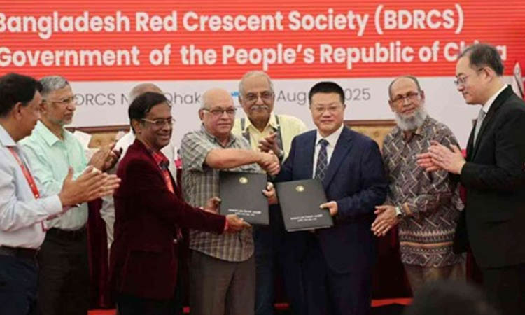 China donates advanced flood rescue equipment to BDRCS