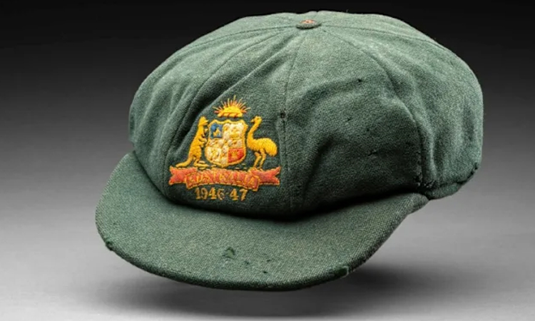 Bradman 'baggy green' cap won during 1946-47 Ashes sells for $287,000