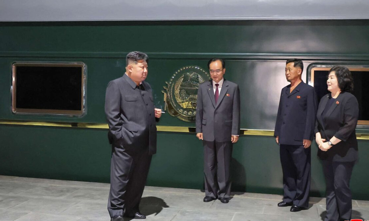 North Korea's Kim Jong Un in China: Yonhap