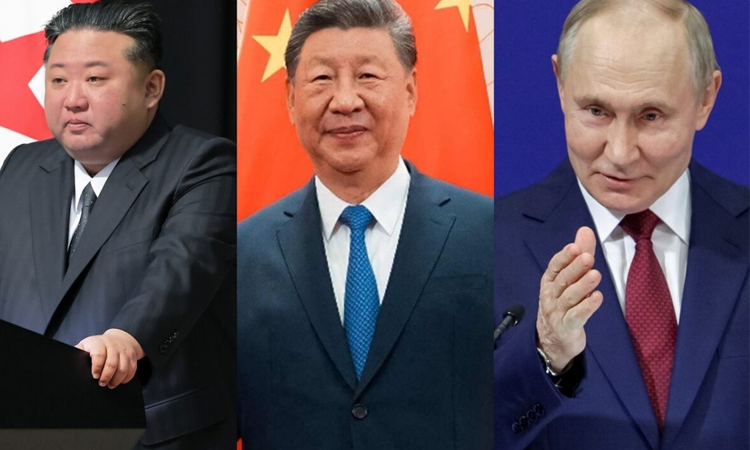 Kim and Putin join China's Xi for massive military parade in Beijing