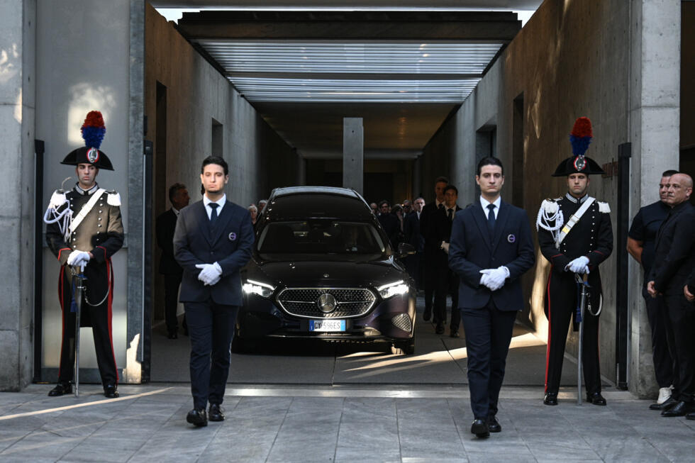 Hometown funeral for Italian fashion legend Giorgio Armani