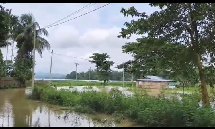 Flash flood inundates low-lying areas in Khagrachhari 