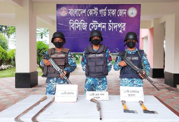 Firearms, sharp weapons seized in Chandpur