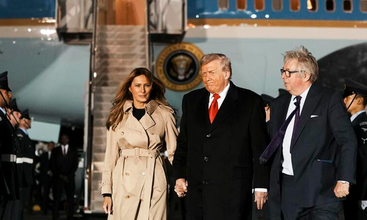 Trump arrives in Britain for unprecedented second state visit
