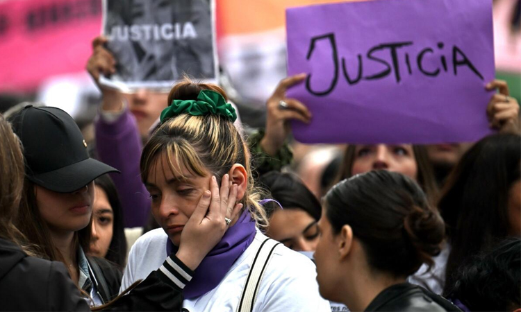Argentina protesters march for victims of live-streamed femicide