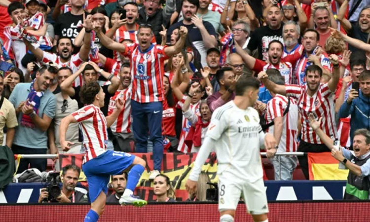 Atletico thrash Liga leaders Real Madrid in gripping derby