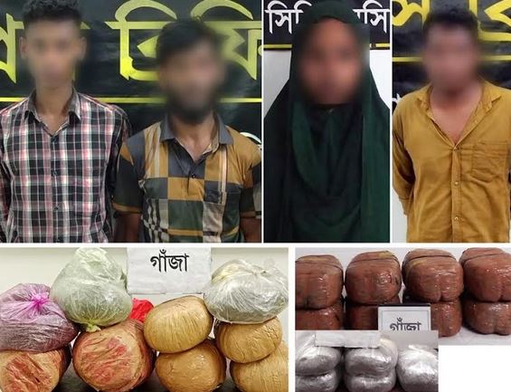 4 held with 58.9-kg ganja in Lalmonirhat, Rangpur