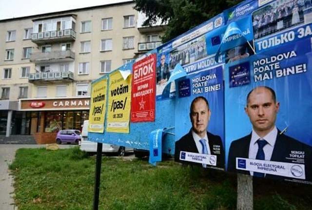 Moldova's pro-EU party tops polls hit by Russian meddling claims