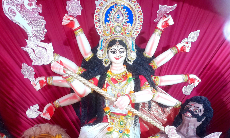 Durga Puja begins in Gaibandha with 'Abahan and Bodhon'