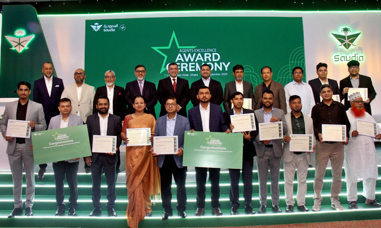 Saudia awards top travel agents in Bangladesh