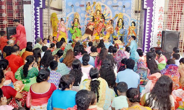 Maha Navami of Sharadiya Durgatsab celebrated in Khulna
